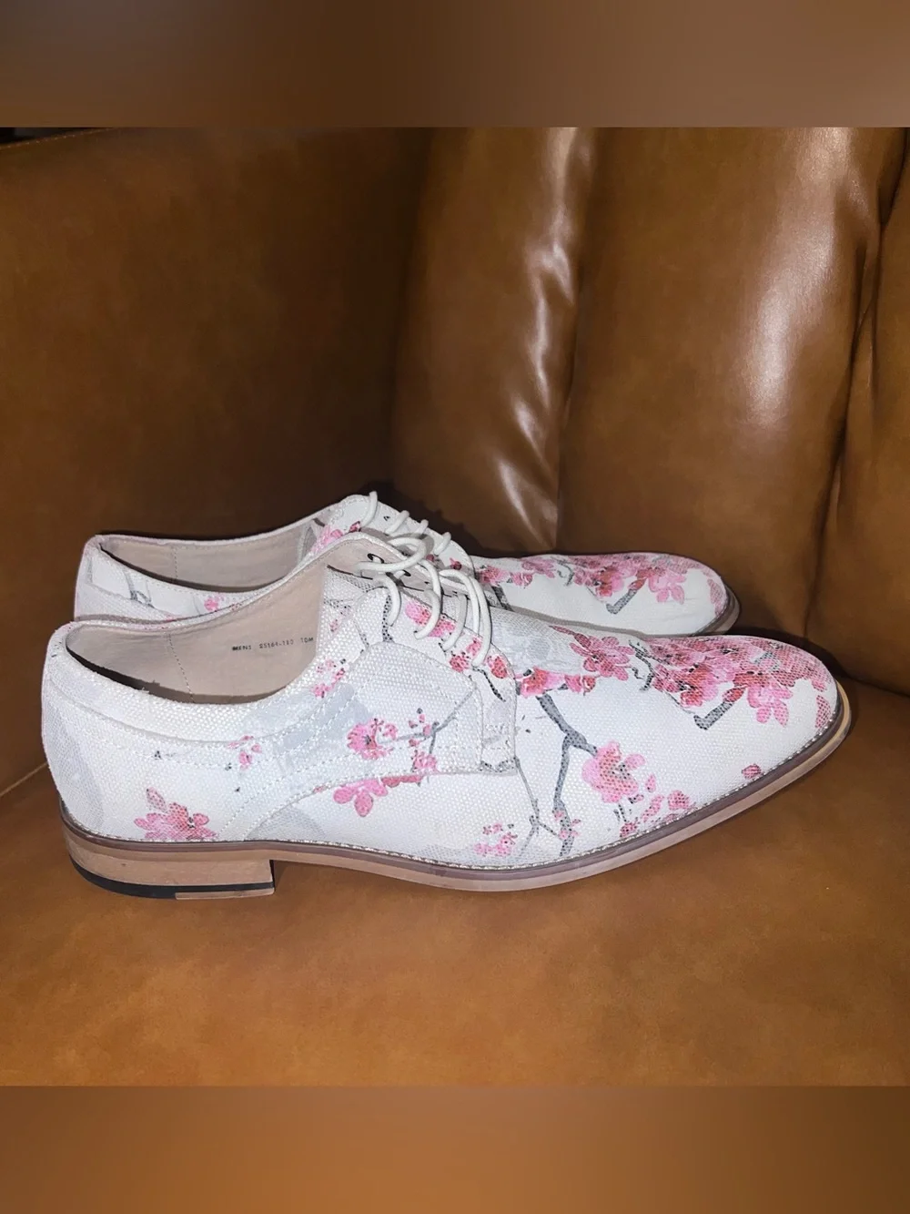 Stacy Adams Dandy White Floral/Skull Pattern oxfords men’s size 10M/ 10.5*